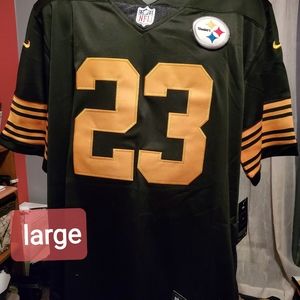 Large Joe Haden color rush steeler jersey
